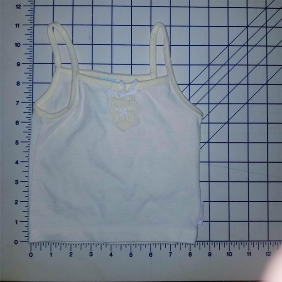 Old Navy Baby Blue Striped Tank Top with Lace and Spaghetti Strap Size 12-18M - Picture 4 of 4